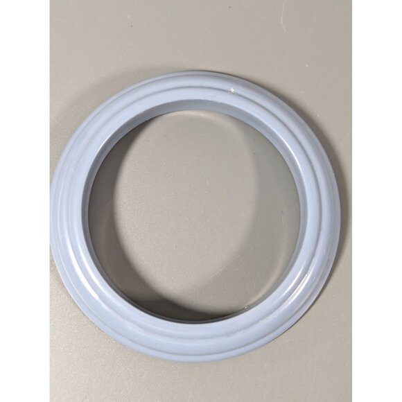 Vintage Monet Gray Blue Lucite Asymmetric Bracelet Bangle 8" Art Deco - Picture 3 of 9